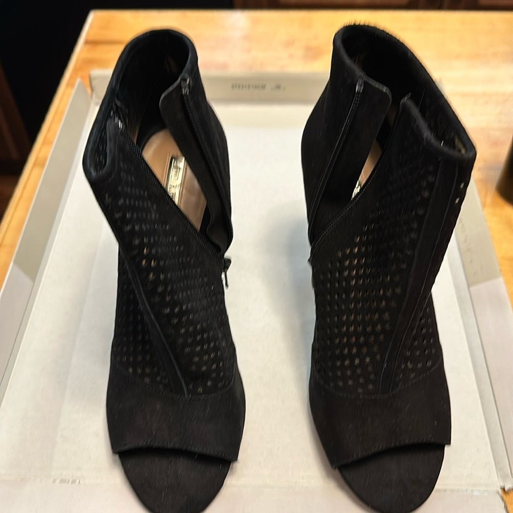 Audrey Brookes ankle bootie open toe black